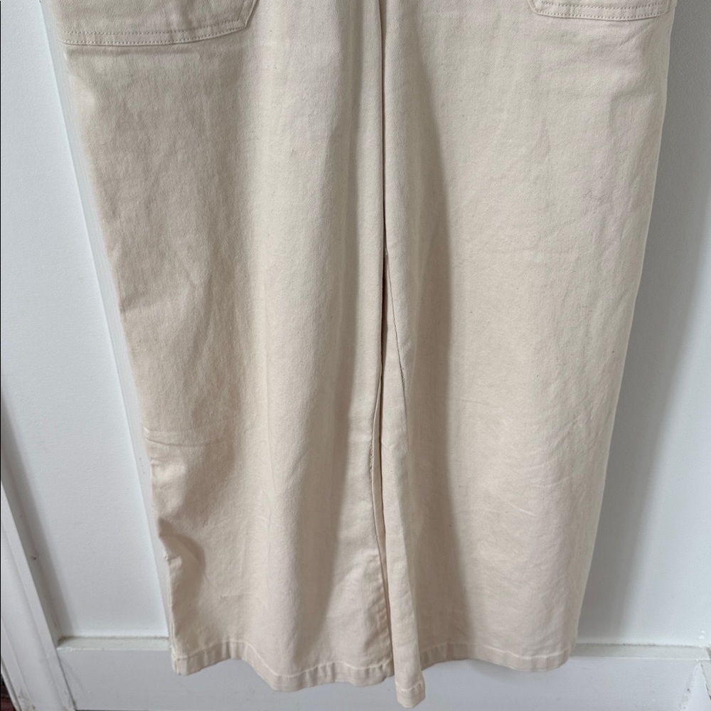 Hunter & Brown Effortless Beige Boilersuit Jumpsuit Size M - Picture 4 of 9